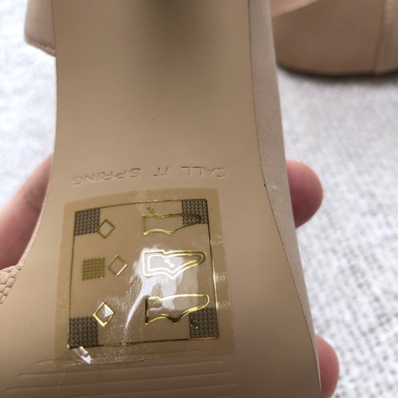 Call It Spring heels-6-beige- never worn- dress them up or down. - Picture 6 of 7